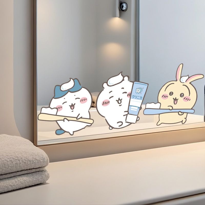 Home Theater Bathroom - Hot Chiikawa spiegelstickers sterke kleefkracht duidelijke