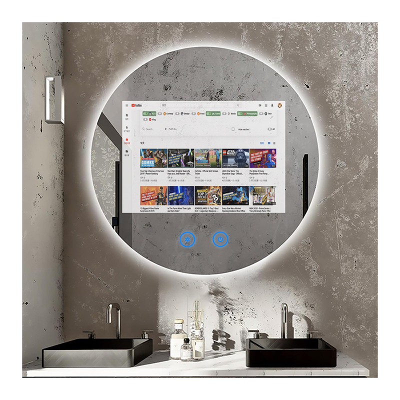 Home Bathroom Lighting Design - Modern design slimme tv magische spiegel