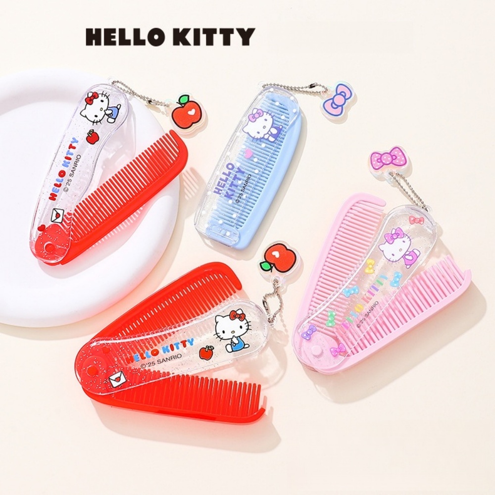Home Theater Bathroom - Sanrio Echte opvouwbare haarkam met spiegel