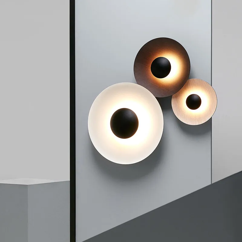 Home Bathroom Lighting Design - Ronde Nordic Wall Led Lamp Moderne