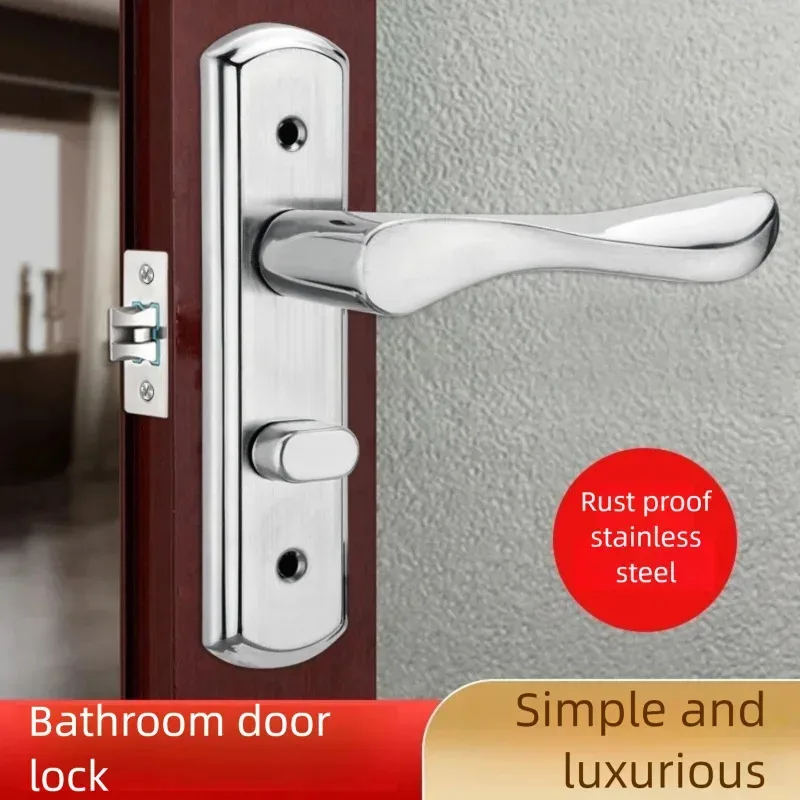 Home Bathroom Lock - Universeel roestvrijstalen sleutelloos deurslot voor binnen,