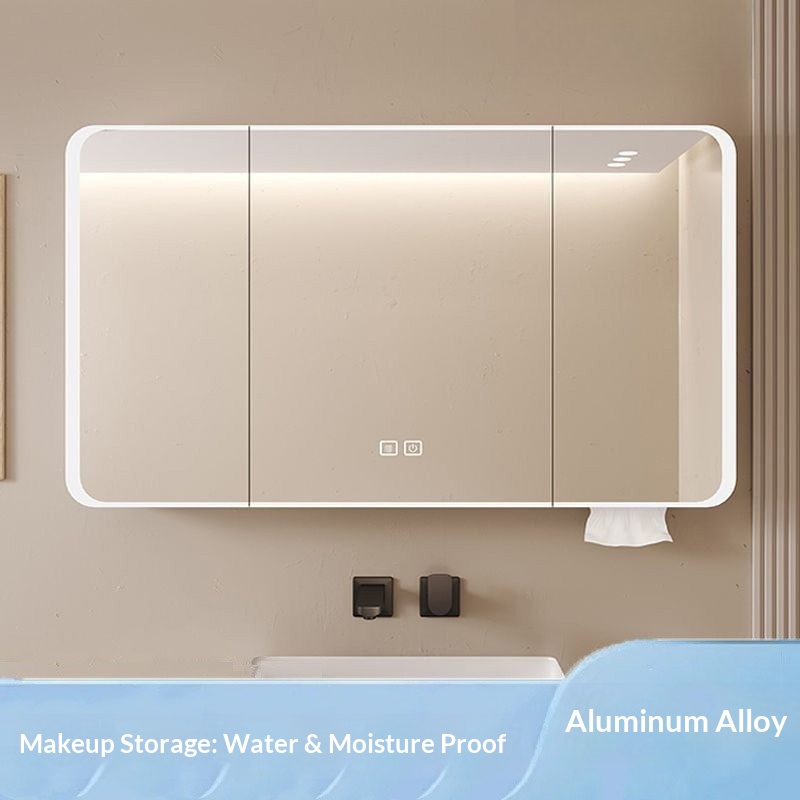 Home Theater Bathroom - LED slimme badkamerspiegelkast, wandmontage, anti-condens, make-up