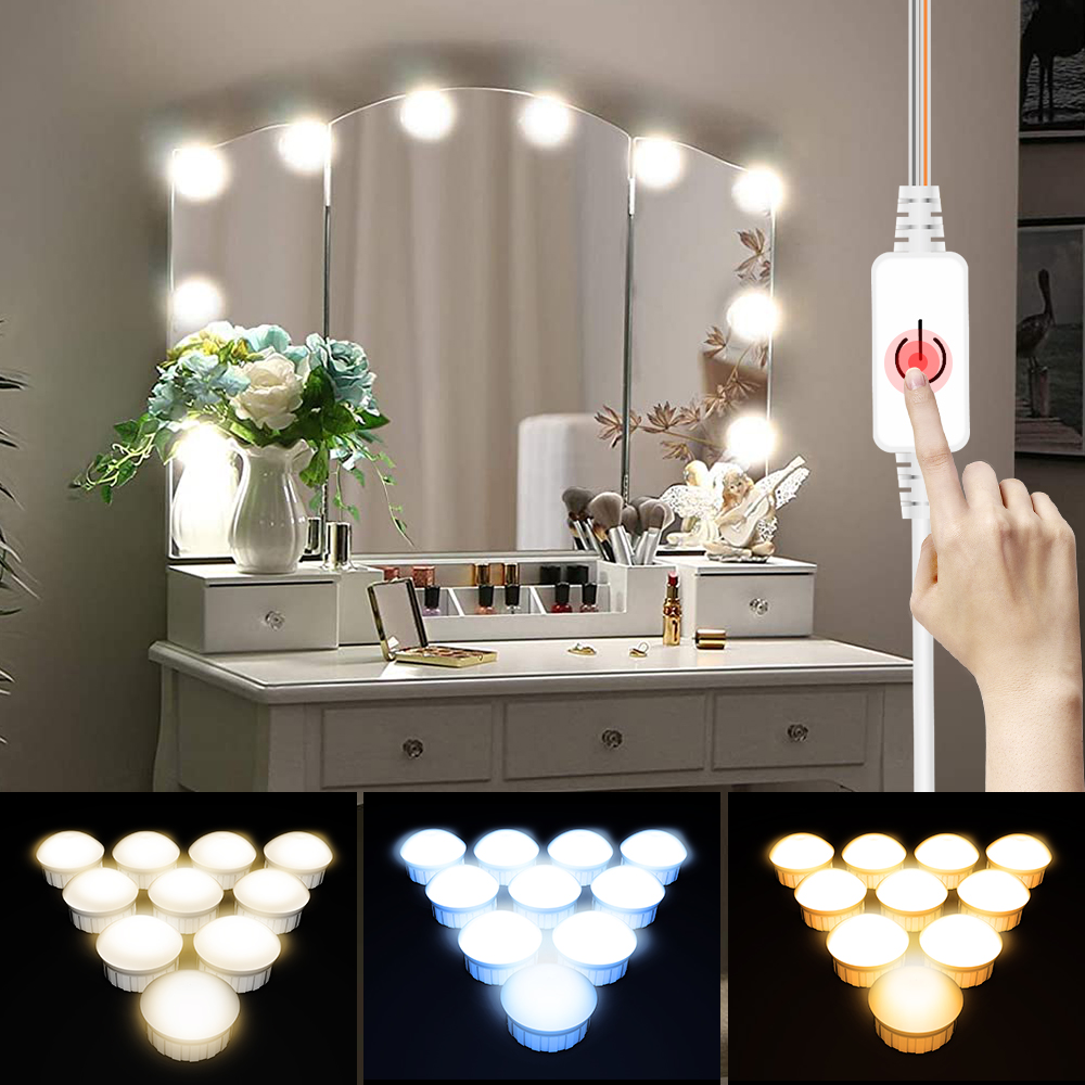 Home Theater Bathroom - LED-spiegellamp USB kaptafellamp badkamer 5V Hollywood