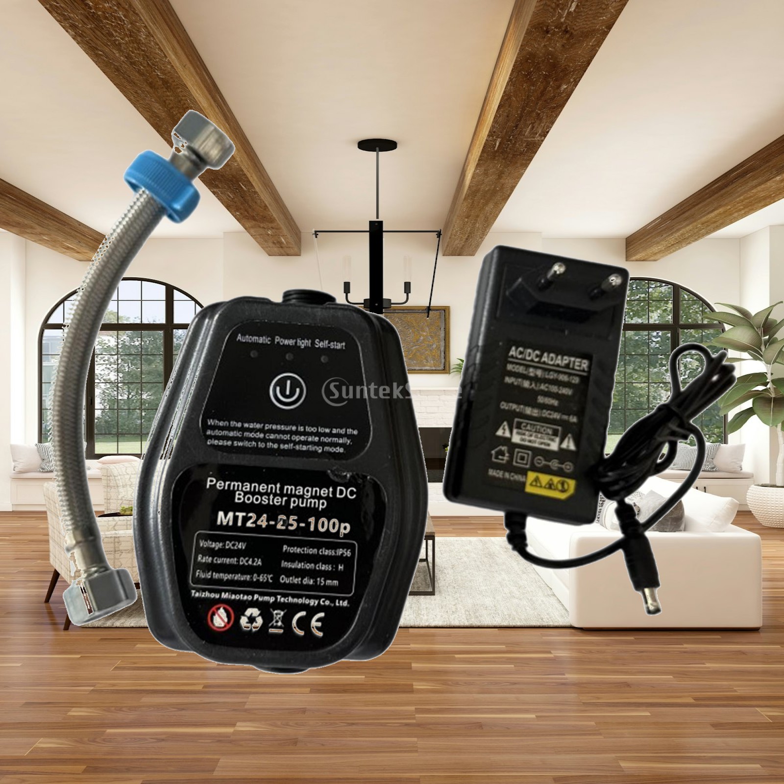 Home Bathroom Pressure Pump - 24V Waterdrukpomp Automatische regelaar tuin Gootsteenverwarmer