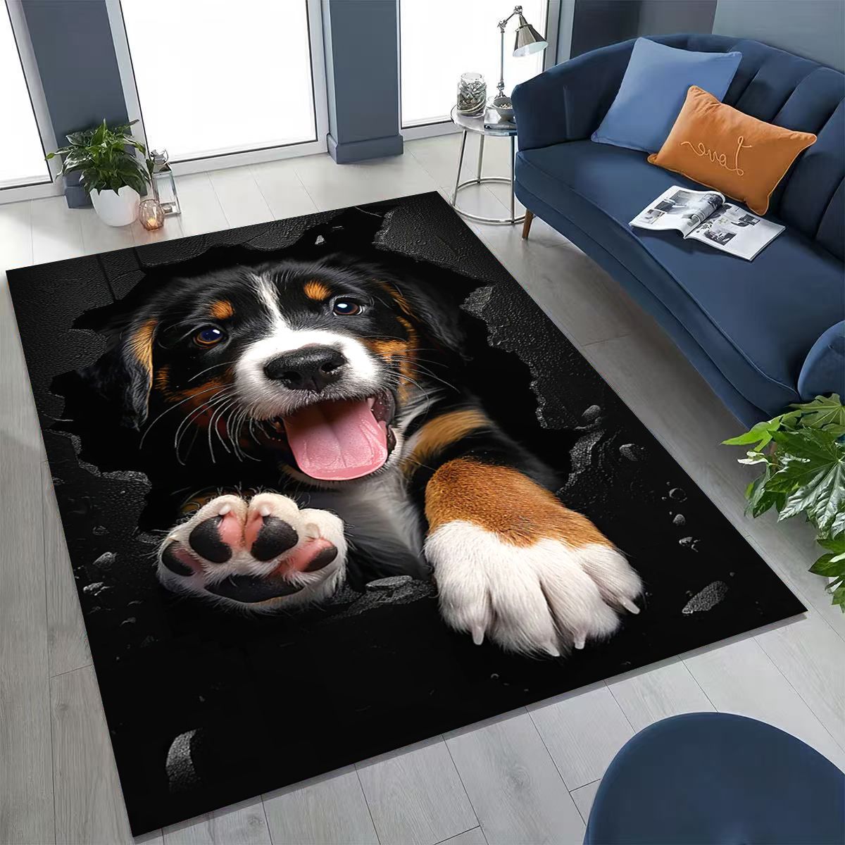 Home Bathroom Break - 3D Illusie Breaking Wall Dog Puppy