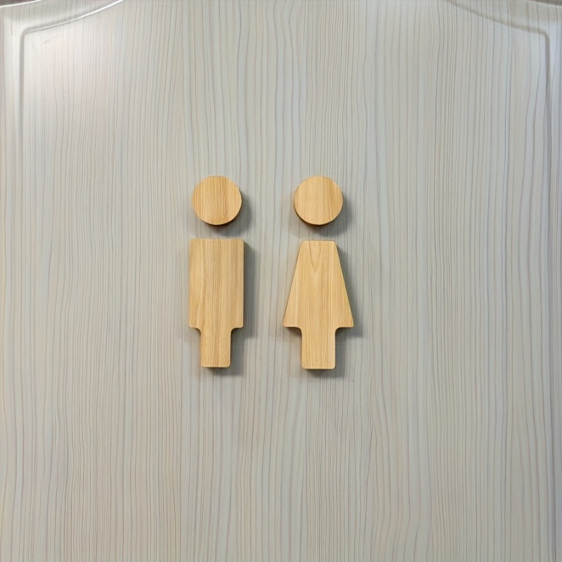 2 stuks houten badkamerbord vo - Home Bathroom Signs recensie en prijs