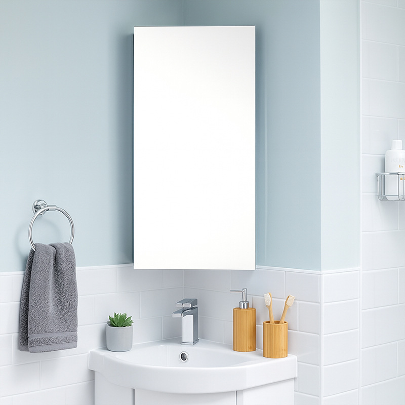 Badkamer driehoekige spiegelka - Home Theater Bathroom recensie en prijs