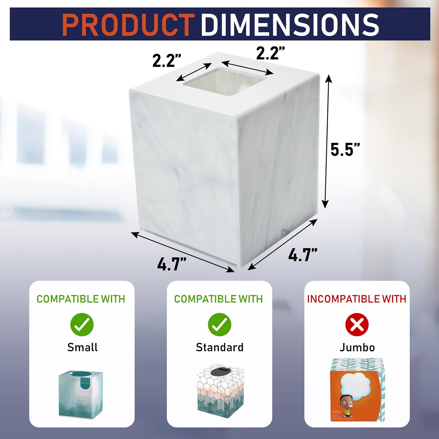 Acryl tissueboxhouder vierkant - Home Bathroom Images recensie en prijs