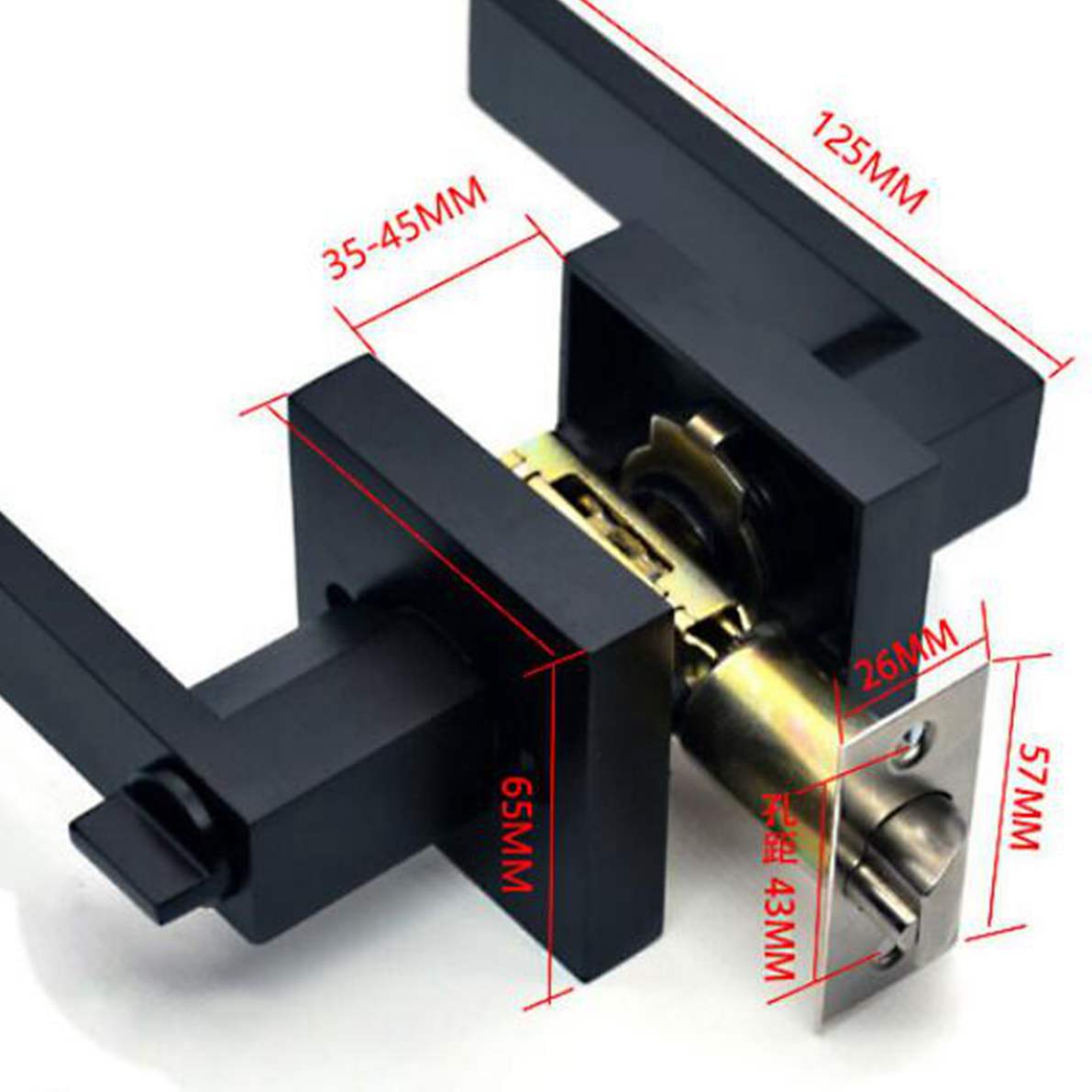 Zwarte deurgreep Deurgreepslot - Home Bathroom Lock recensie en prijs