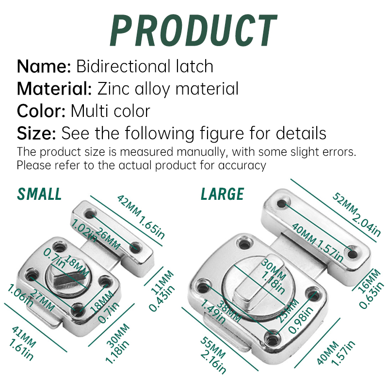 1 Pc Home Security Klink Draai - Home Bathroom Lock recensie en prijs