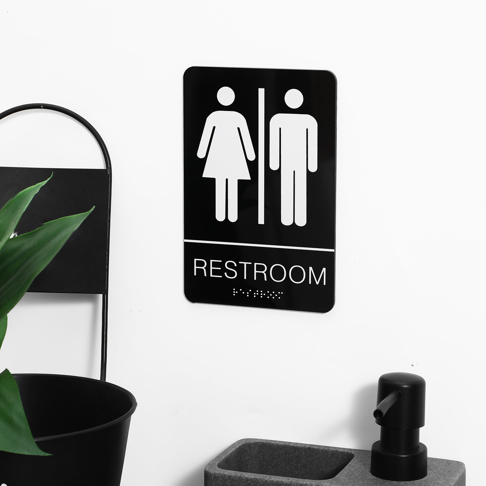 Unisex Braille-toiletbord, zel - Home Bathroom Signs recensie en prijs